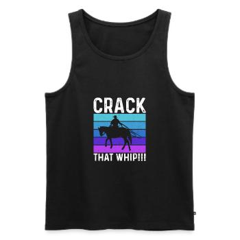 Crack That Whip Horse Riding Equestrian Horse Love - Männer Premium Bio Tank Top - Schwarz - Vorne - Michal (187cm)