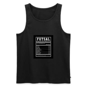 Futsal Information And Nutritional Facts Football - Männer Premium Bio Tank Top - Schwarz - Vorne - AI Model Male 178 light (178cm)