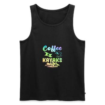 Coffee And Kayaks Kayaking Rowing Rower Canoe Padd - Männer Premium Bio Tank Top - Schwarz - Vorne - Michal (187cm)