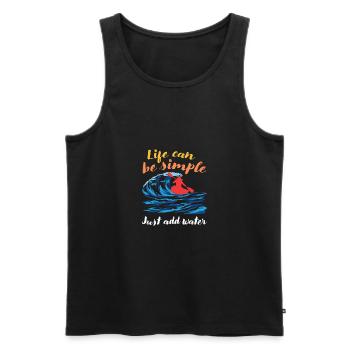 Life Can Be Simple Just Add Water Kayaking Paddle - Männer Premium Bio Tank Top - Schwarz - Vorne - Michal (187cm)