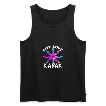 Live Love Kayak Kayaking Rowing Rower Canoe Rower - Männer Premium Bio Tank Top - Schwarz - Vorne - Michal (187cm)