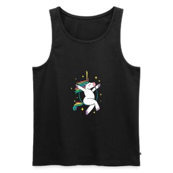 Unicorn Graphic Gymnast Gymnastics Acrobat Acrobat - Männer Premium Bio Tank Top - Schwarz - Vorne - Michal (187cm)