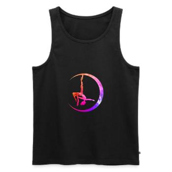 Retro Graphic Gymnast Gymnastics Acrobat Acrobatic - Männer Premium Bio Tank Top - Schwarz - Vorne - Michal (187cm)