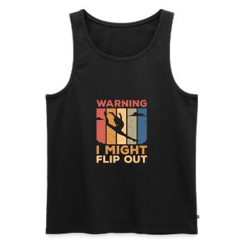 Warning I Might Flip Out Gymnastics Gymnast Acroba - Männer Premium Bio Tank Top - Schwarz - Vorne - Michal (187cm)