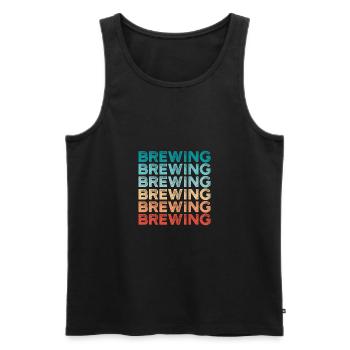 Retro Graphic Homebrewing Winemaking Brewery Craft - Männer Premium Bio Tank Top - Schwarz - Vorne - AI Model Male 178 light (178cm)