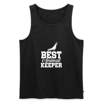 Best Animal Keeper Graphic Animal Lover Zoo Keeper - Männer Premium Bio Tank Top - Schwarz - Vorne - Michal (187cm)