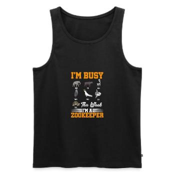 I'm Busy This Week I'm An Zoo Keeper Animal Lover - Männer Premium Bio Tank Top - Schwarz - Vorne - Michal (187cm)