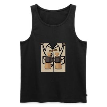 Costume Graphic Animal Keeper Zoo Keeper Animal Lo - Männer Premium Bio Tank Top - Schwarz - Vorne - Michal (187cm)