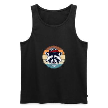 Retro Graphic Animal Keeper Zoo Keeper Animal Love - Männer Premium Bio Tank Top - Schwarz - Vorne - Michal (187cm)