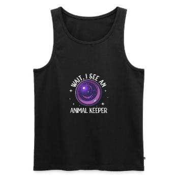 Wait I See An Animal Keeper Animal Lover Zookeeper - Männer Premium Bio Tank Top - Schwarz - Vorne - Michal (187cm)