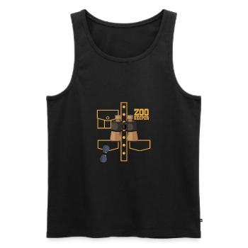 Costume Graphic Animal Keeper Zoo Keeper Animal Lo - Männer Premium Bio Tank Top - Schwarz - Vorne - Michal (187cm)