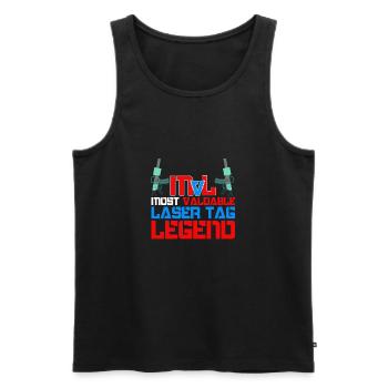 Most Valuable Lasertag Legend Lasergame Lasertag P - Männer Premium Bio Tank Top - Schwarz - Vorne - AI Model Male 178 light (178cm)