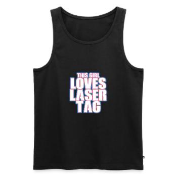 This Girl Loves Lasertag Lasergame Lasertag Player - Männer Premium Bio Tank Top - Schwarz - Vorne - AI Model Male 178 light (178cm)
