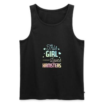 This Girls loves Hamsters Animal Owner Pets Lover - Männer Premium Bio Tank Top - Schwarz - Vorne - AI Model Male 178 light (178cm)