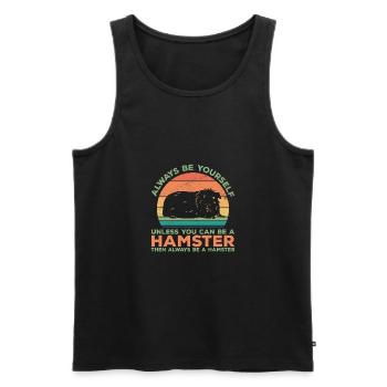 Always Be Hamster Unless You Can Be A Hamster Anim - Männer Premium Bio Tank Top - Schwarz - Vorne - Michal (187cm)