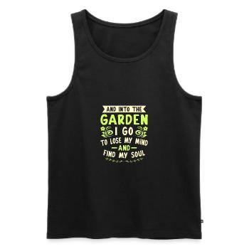 And Into The Garden I Go To Lose My Mind And Find - Männer Premium Bio Tank Top - Schwarz - Vorne - Michal (187cm)