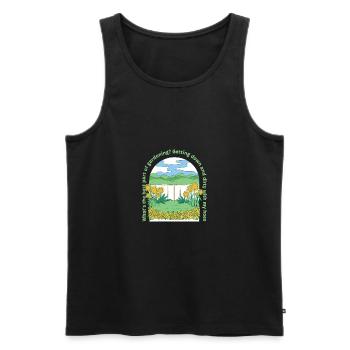 What's The Best Part Of Gardening Getting Down And - Männer Premium Bio Tank Top - Schwarz - Vorne - Michal (187cm)