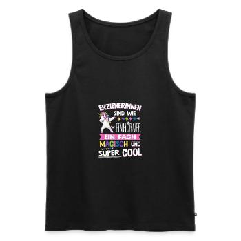 Erzieherinnen Sind Wie Einhörner Einfach Magisch V - Männer Premium Bio Tank Top - Schwarz - Vorne - Michal (187cm)