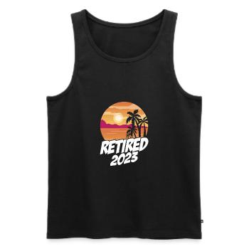 Retired 2023 Graphic Retirement Retired Retiree Pe - Männer Premium Bio Tank Top - Schwarz - Vorne - AI Model Male 178 light (178cm)