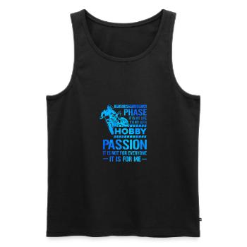 It's Not Just A Phase It's A Life Hobby Dirt Biker - Männer Premium Bio Tank Top - Schwarz - Vorne - Michal (187cm)