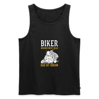 Biker Werden Nicht Grau Das Ist Chrom Motorradfahr - Männer Premium Bio Tank Top - Schwarz - Vorne - Michal (187cm)