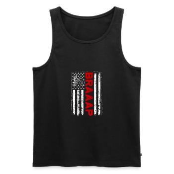 Retro Graphic Motorcycle Rider Motorcyclist Biker - Männer Premium Bio Tank Top - Schwarz - Vorne - AI Model Male 178 light (178cm)