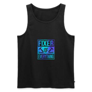 Fixer Of Everything Car Lover Automobile Mechanic - Men's Premium Organic Tank Top - black - Front - AI Model Male 178 light (178cm)