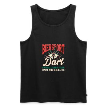 Biersport Dart Fußball Kann Jeder Dart Nur Die Eli - Männer Premium Bio Tank Top - Schwarz - Vorne - AI Model Male 178 light (178cm)