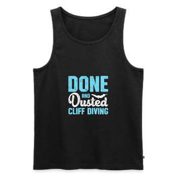 Done And Dusted Cliff Diving Cliff Diver Waterspor - Men's Premium Organic Tank Top - black - Front - Michal (187cm)