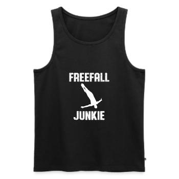 Freefall Junkie Cliff Diving Tombstoning Cliff Jum - Men's Premium Organic Tank Top - black - Front - AI Model Male 178 light (178cm)