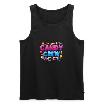 Candy Crew Süßigkeiten Bonbon - Débardeur bio Premium Homme - noir - Devant - Michal (187cm)