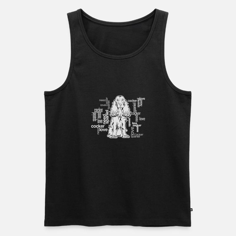 COCKER SPANIEL LOVE - Männer Premium Bio Tank Top - Schwarz