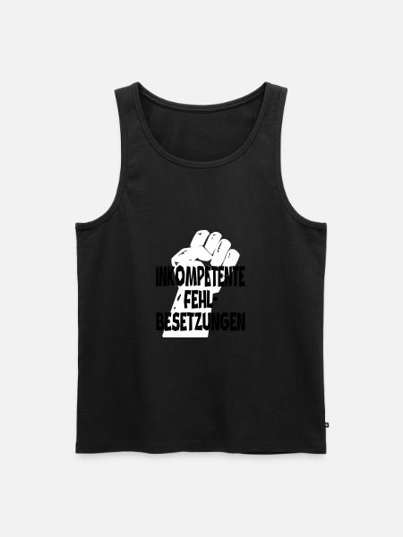 Inkompetenz - Männer Premium Bio Tank Top - Schwarz
