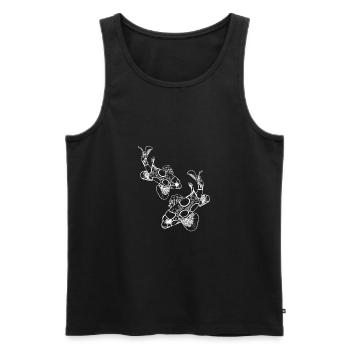 Spotted vintage clownfish - Men's Premium Organic Tank Top - black - Front - AI Model Male 178 light (178cm)