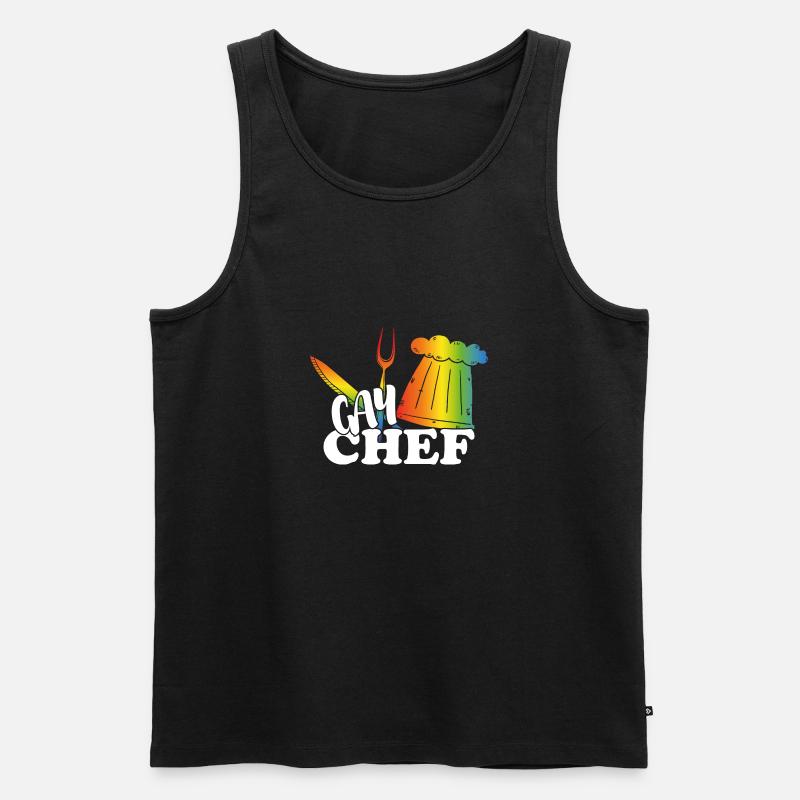 Schwuler Koch - Männer Premium Bio Tank Top - Schwarz