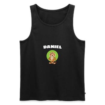 Daniel - Men's Premium Organic Tank Top - black - Front - AI Model Male 178 light (178cm)