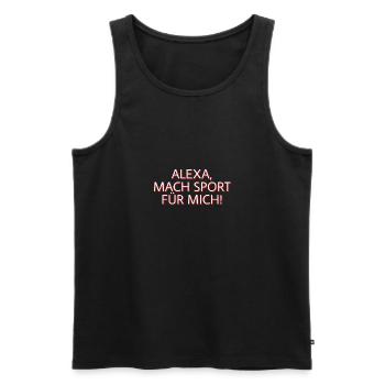 Alexa mach sport - Männer Premium Bio Tank Top - Schwarz - Vorne - Michal (187cm)
