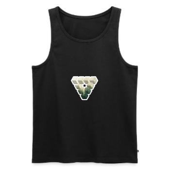 Dreieck Wald Natur | Geschenk - Männer Premium Bio Tank Top - Schwarz - Vorne - Michal (187cm)