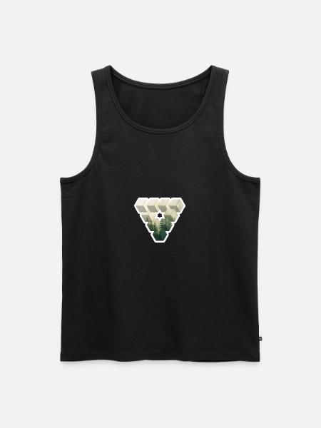 Triangle Forest Nature | Gift - Men's Premium Organic Tank Top - black