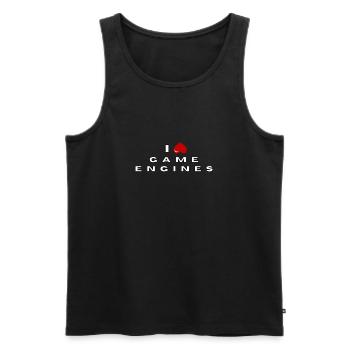 Ich hasse Game-Engines - Männer Premium Bio Tank Top - Schwarz - Vorne - AI Model Male 178 light (178cm)