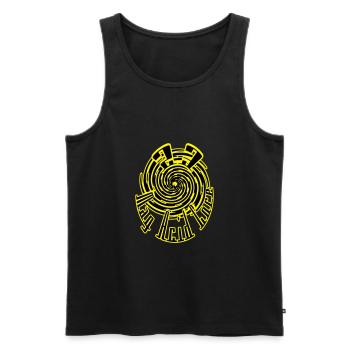 rzhw_mag-acid-core-23 - Men's Premium Organic Tank Top - black - Front - AI Model Male 178 light (178cm)