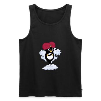 Penguin Engineering - Men's Premium Organic Tank Top - black - Front - Michal (187cm)