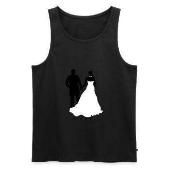 mariée et le marié 16 copie - Débardeur bio Premium Homme - noir - Devant - Michal (187cm)
