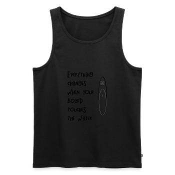 Sup Board - Männer Premium Bio Tank Top - Schwarz - Vorne - AI Model Male 178 light (178cm)