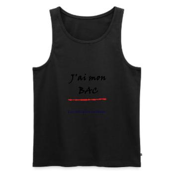 J'ai mon bac, les miracles existent - Débardeur bio Premium Homme - noir - Devant - Michal (187cm)