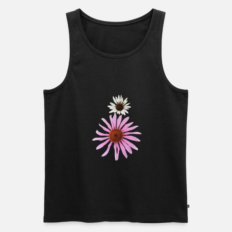 Der Sonnenhut (Enchinacea) - Männer Premium Bio Tank Top - Schwarz