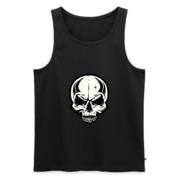 skull head of death halloween - Men's Premium Organic Tank Top - black - Front - Michal (187cm)