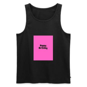 Happy Birthday - Männer Premium Bio Tank Top - Schwarz - Vorne - Michal (187cm)