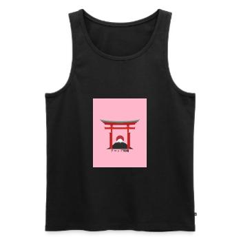 Japan Fuji - Männer Premium Bio Tank Top - Schwarz - Vorne - AI Model Male 178 light (178cm)
