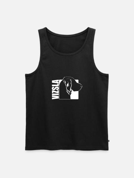 Drahthaar Vizsla Profil Hund Hunde Wilsigns - Männer Premium Bio Tank Top - Schwarz